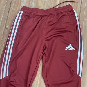 Mens burnt orange Adidas joggers